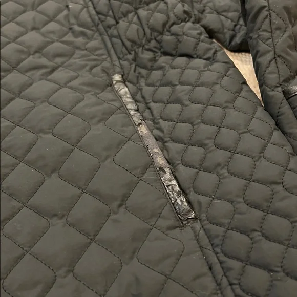 Lands' End Black Quilted Button-Up Jacket - Picture 6 of 8